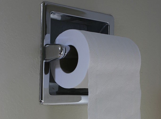 recessed toilet paper rack